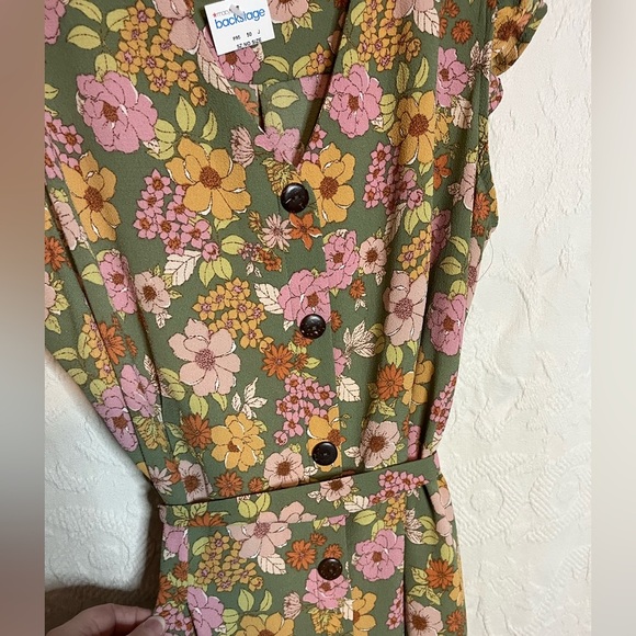 Monteau Floral Print Midi Dress, Size XL - Picture 4 of 6